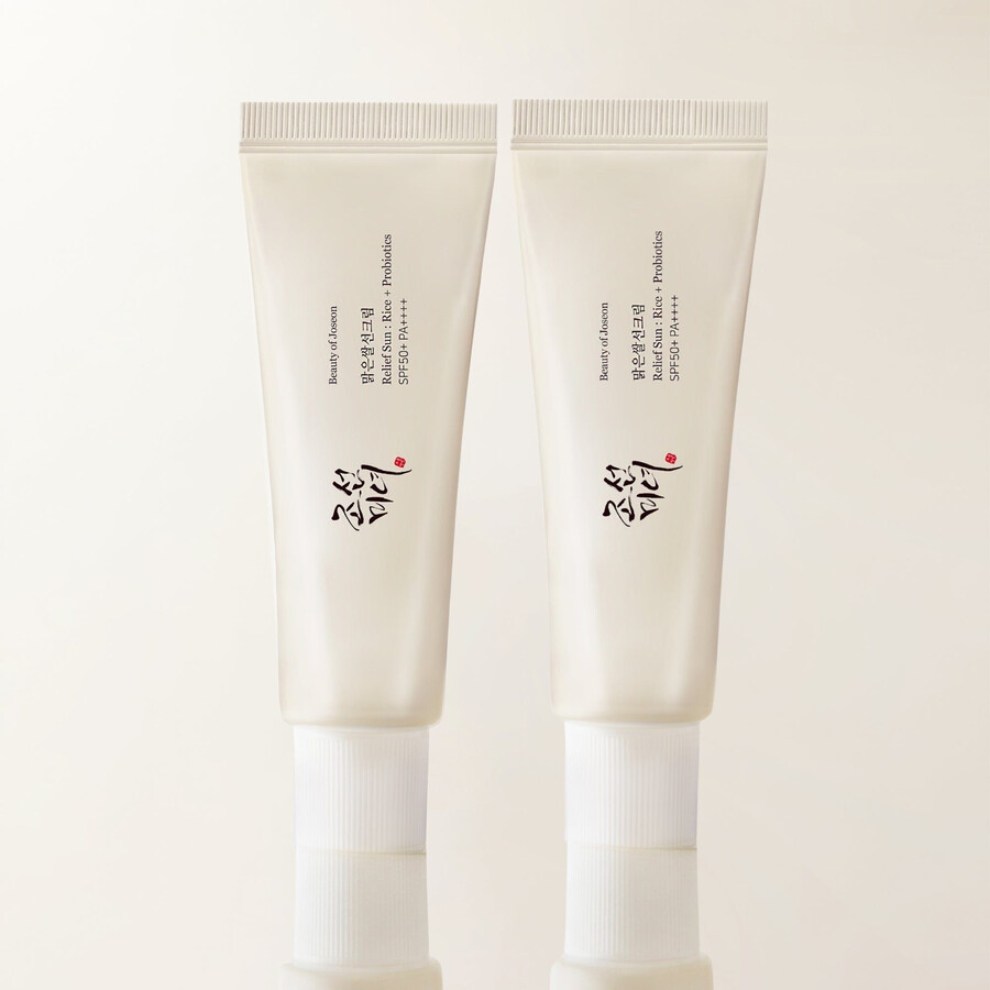 relief sun spf50 crème solaire coréenne hydratante au riz et aux probiotiques